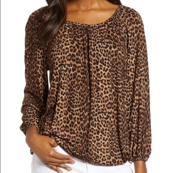 MICHAEL Michael Kors Tops - 🛍SOLD🛍 MK Leopard Print Blouse